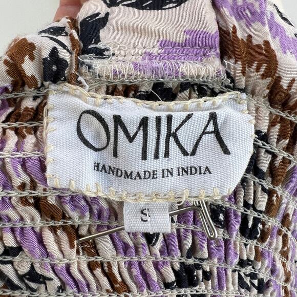 Omika Sorrento Maxi Lucia Lavender Printed Bubble Hem Racer Back - Picture 3 of 10